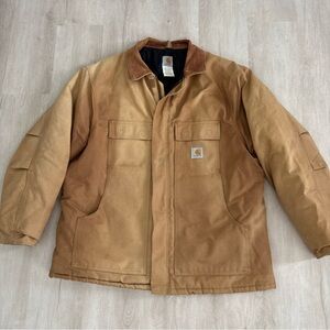 Men’s VNTG Carhartt Brown Utility Barn Jacket RN#14806 C03 2XL Faded Color
